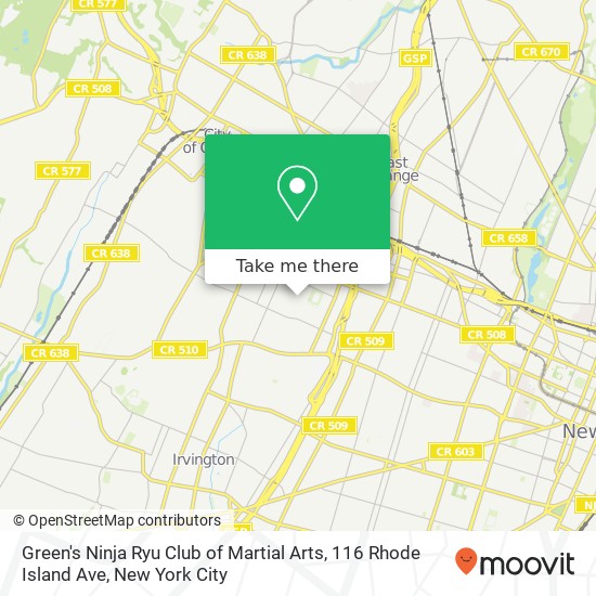 Mapa de Green's Ninja Ryu Club of Martial Arts, 116 Rhode Island Ave