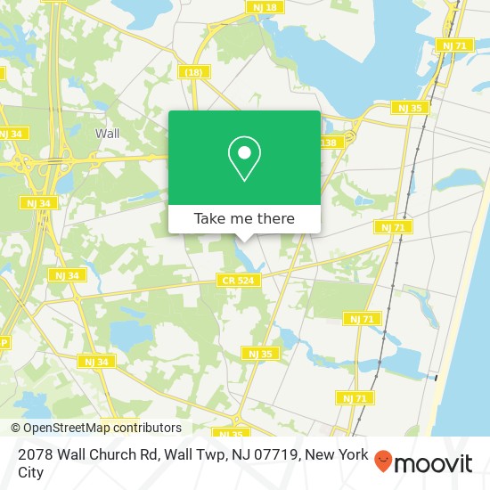 2078 Wall Church Rd, Wall Twp, NJ 07719 map
