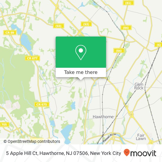 5 Apple Hill Ct, Hawthorne, NJ 07506 map