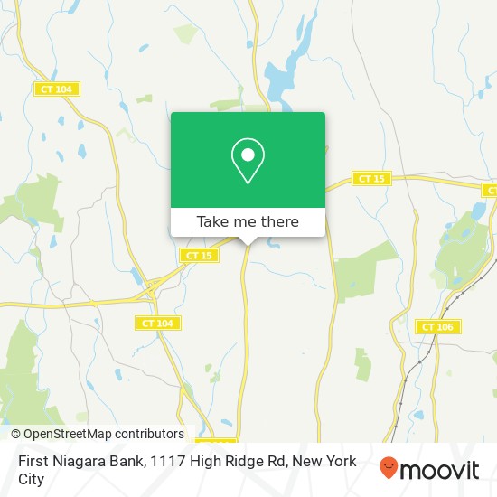 Mapa de First Niagara Bank, 1117 High Ridge Rd