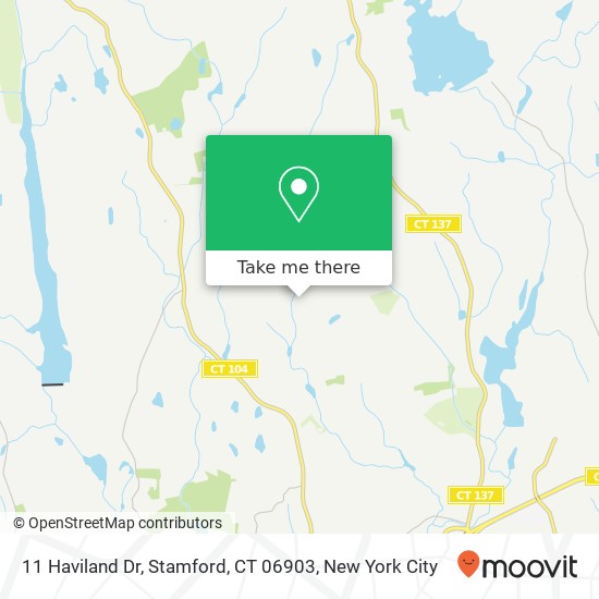 Mapa de 11 Haviland Dr, Stamford, CT 06903