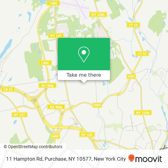 Mapa de 11 Hampton Rd, Purchase, NY 10577