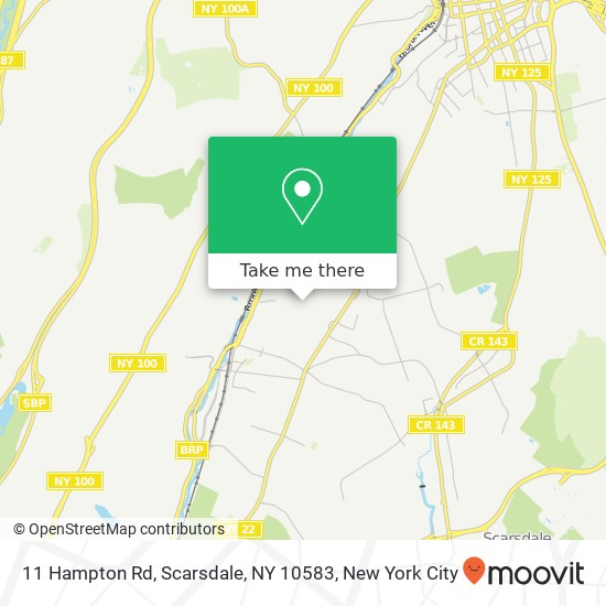 Mapa de 11 Hampton Rd, Scarsdale, NY 10583