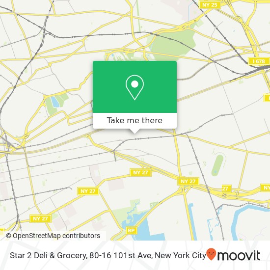 Mapa de Star 2 Deli & Grocery, 80-16 101st Ave