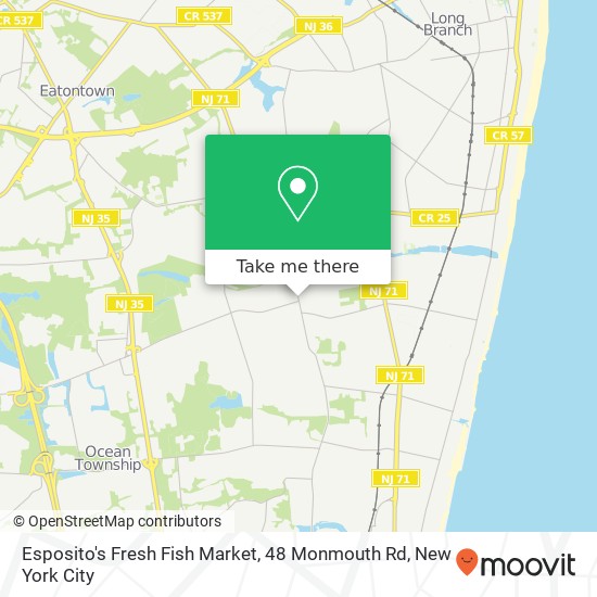 Mapa de Esposito's Fresh Fish Market, 48 Monmouth Rd