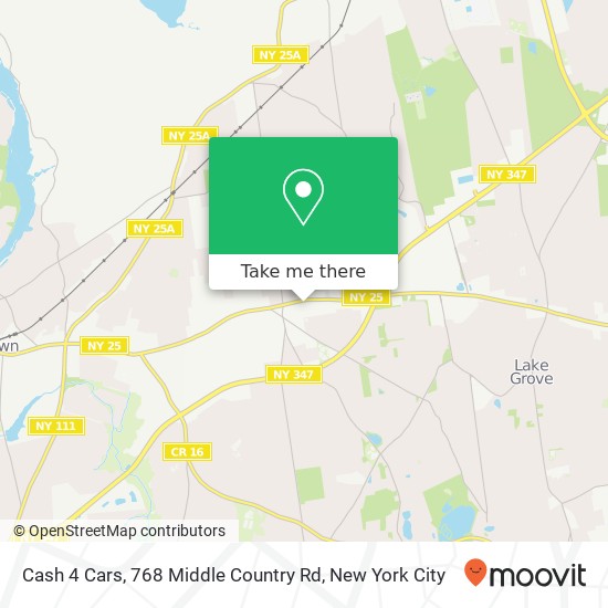 Cash 4 Cars, 768 Middle Country Rd map