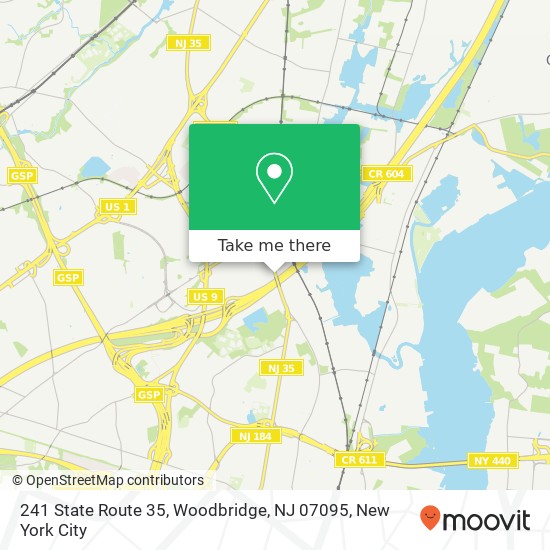 Mapa de 241 State Route 35, Woodbridge, NJ 07095
