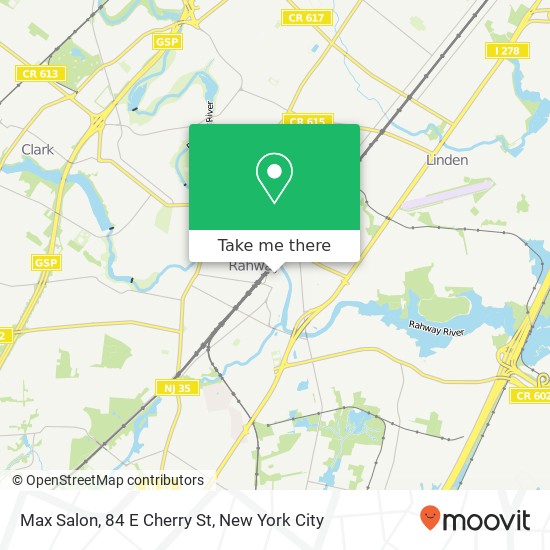 Mapa de Max Salon, 84 E Cherry St