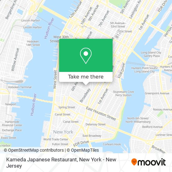 Mapa de Kameda Japanese Restaurant