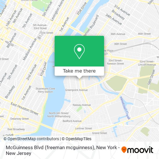 Mapa de McGuinness Blvd (freeman mcguinness)