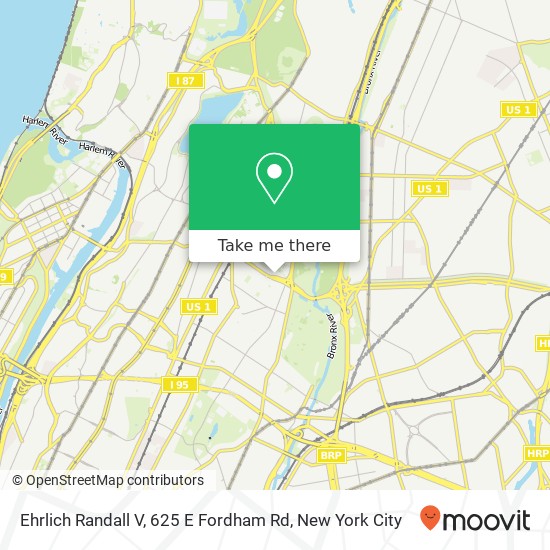 Mapa de Ehrlich Randall V, 625 E Fordham Rd