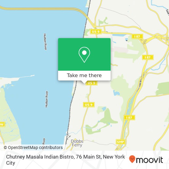 Mapa de Chutney Masala Indian Bistro, 76 Main St