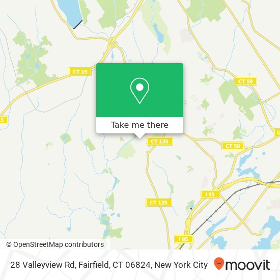 Mapa de 28 Valleyview Rd, Fairfield, CT 06824