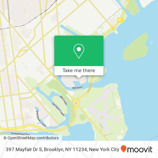 Mapa de 397 Mayfair Dr S, Brooklyn, NY 11234