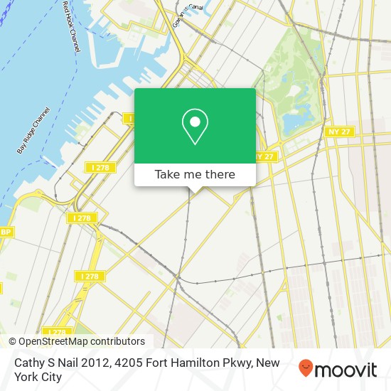 Mapa de Cathy S Nail 2012, 4205 Fort Hamilton Pkwy
