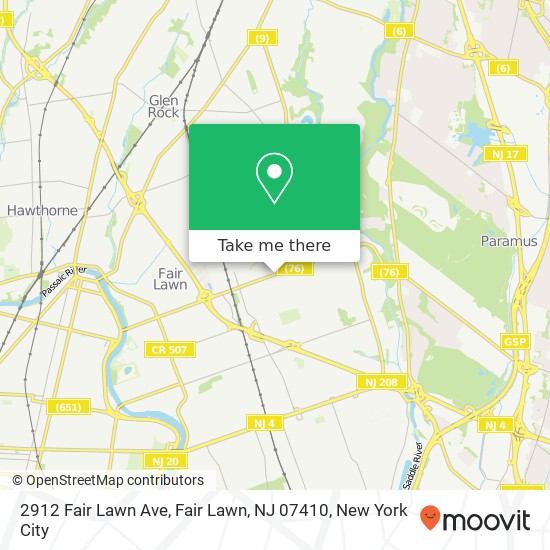 2912 Fair Lawn Ave, Fair Lawn, NJ 07410 map