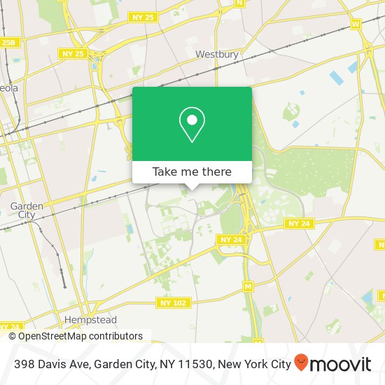 Mapa de 398 Davis Ave, Garden City, NY 11530