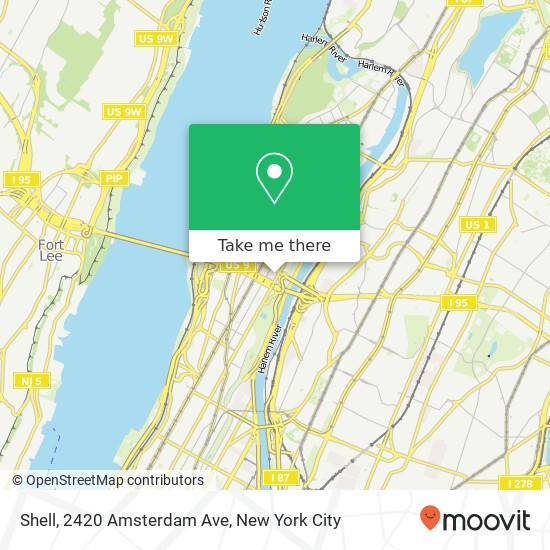Shell, 2420 Amsterdam Ave map