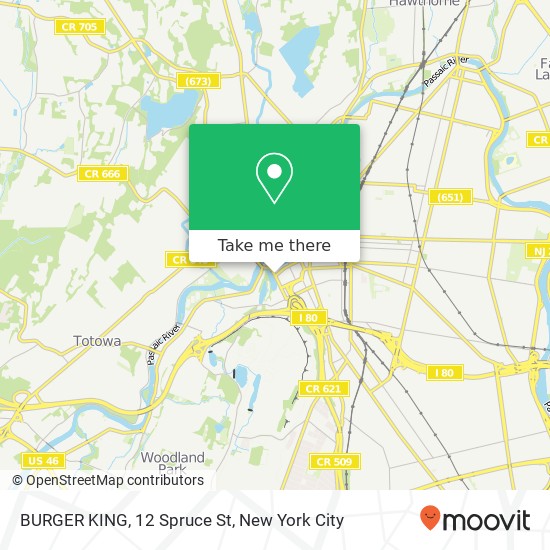 Mapa de BURGER KING, 12 Spruce St