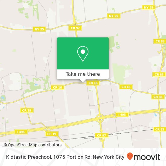 Mapa de Kidtastic Preschool, 1075 Portion Rd