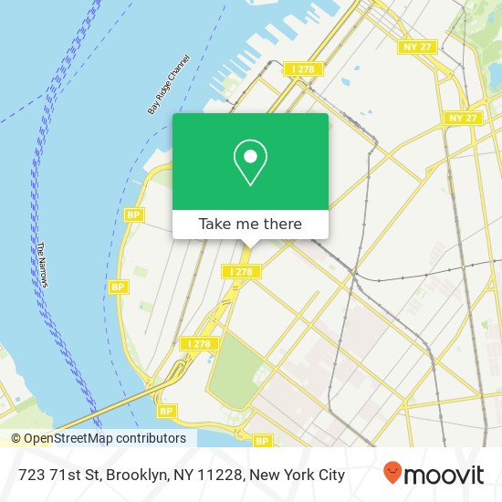 Mapa de 723 71st St, Brooklyn, NY 11228