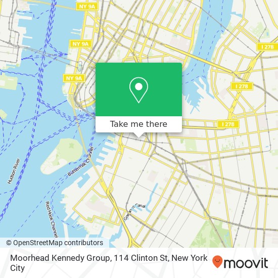 Mapa de Moorhead Kennedy Group, 114 Clinton St