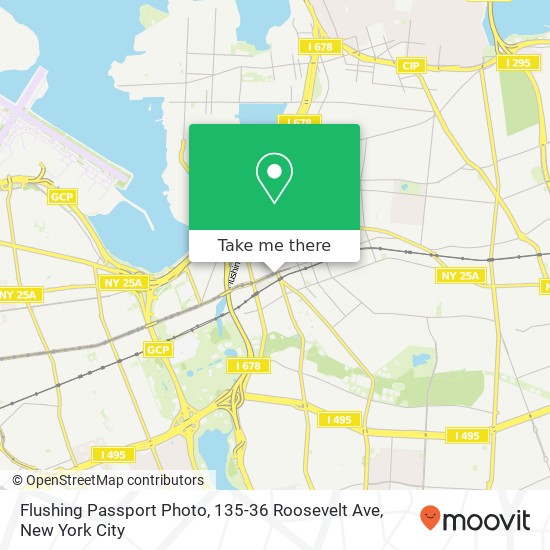 Mapa de Flushing Passport Photo, 135-36 Roosevelt Ave