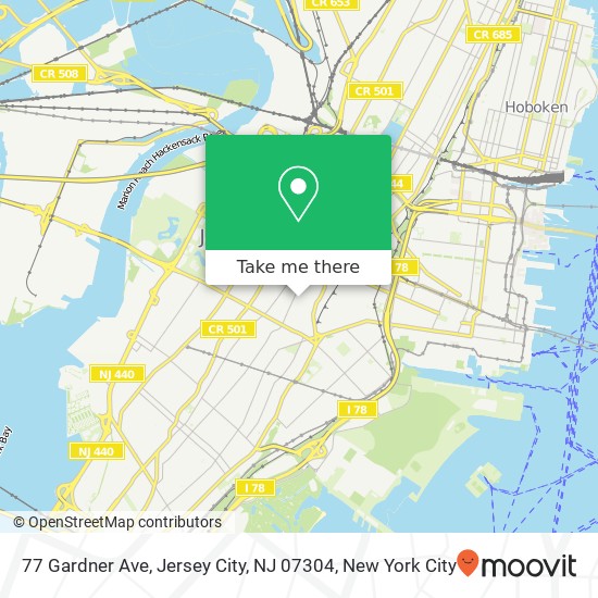 77 Gardner Ave, Jersey City, NJ 07304 map