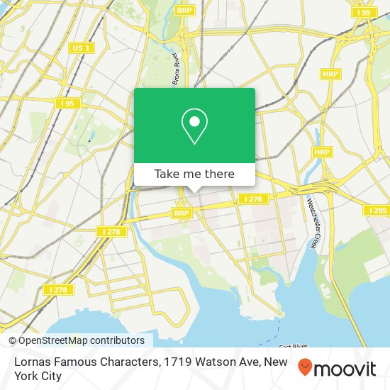 Mapa de Lornas Famous Characters, 1719 Watson Ave