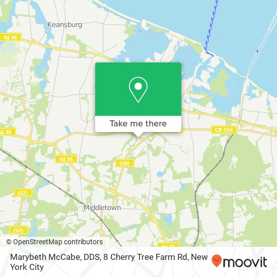 Mapa de Marybeth McCabe, DDS, 8 Cherry Tree Farm Rd