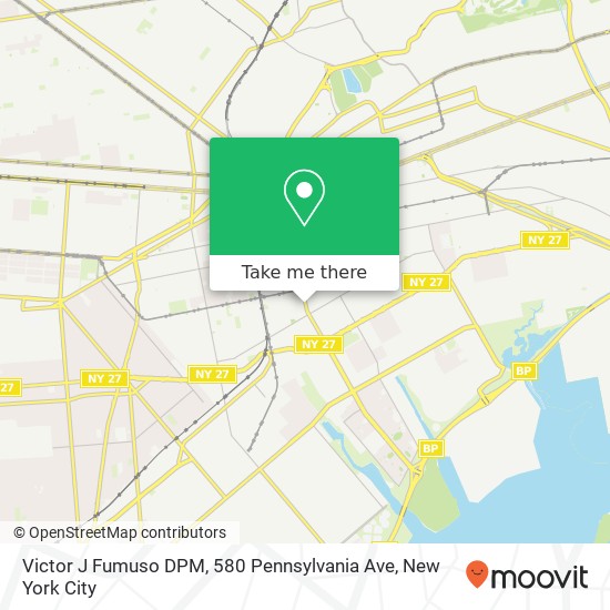 Victor J Fumuso DPM, 580 Pennsylvania Ave map