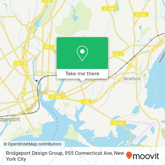 Mapa de Bridgeport Design Group, 955 Connecticut Ave