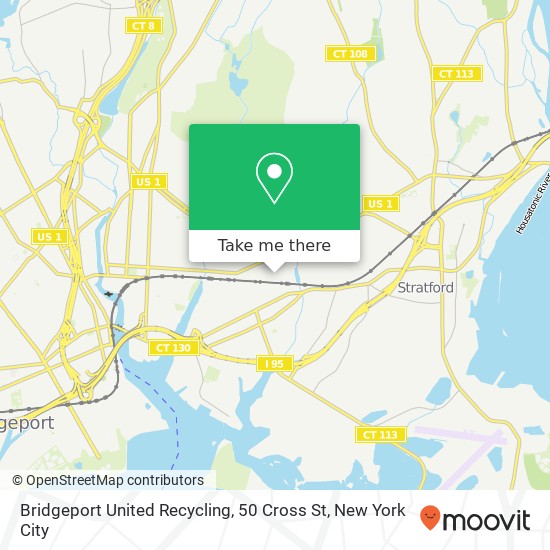 Mapa de Bridgeport United Recycling, 50 Cross St