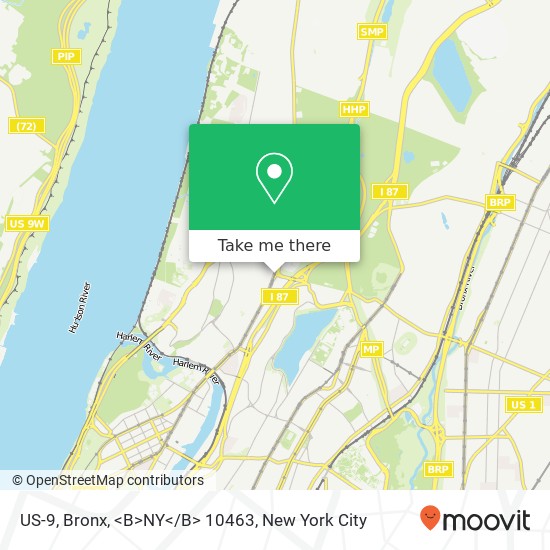 Mapa de US-9, Bronx, <B>NY</B> 10463