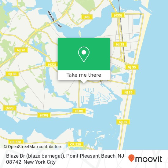 Mapa de Blaze Dr (blaze barnegat), Point Pleasant Beach, NJ 08742