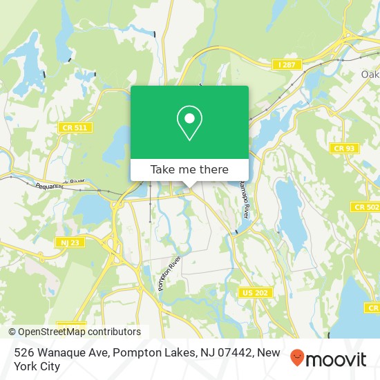 Mapa de 526 Wanaque Ave, Pompton Lakes, NJ 07442