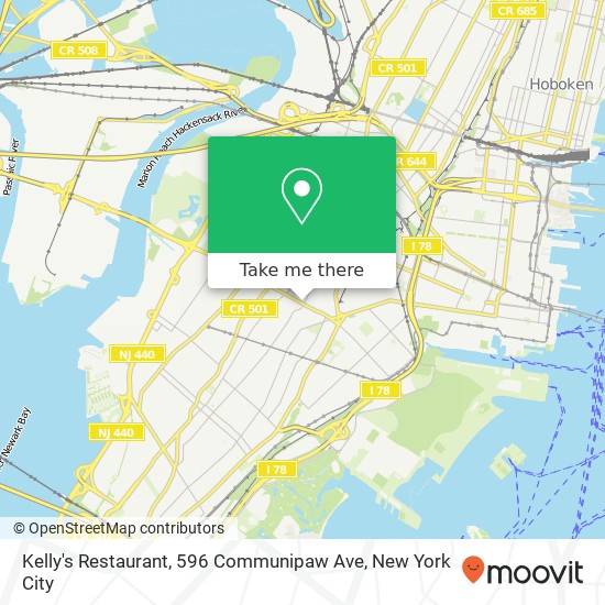 Kelly's Restaurant, 596 Communipaw Ave map