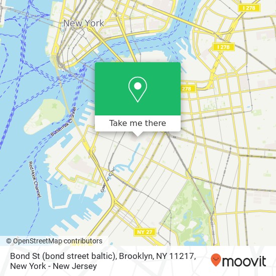 Mapa de Bond St (bond street baltic), Brooklyn, NY 11217