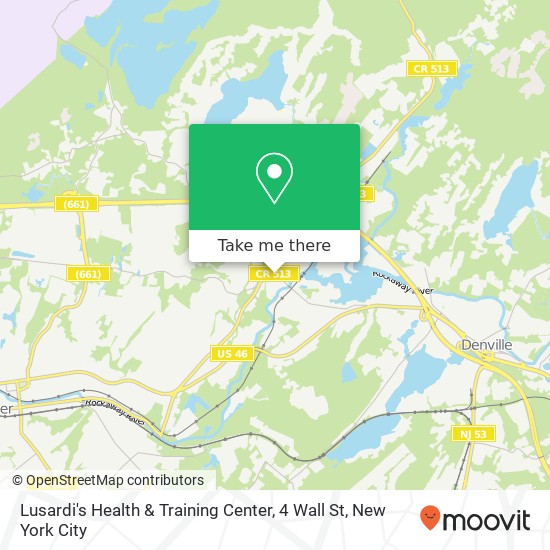 Lusardi's Health & Training Center, 4 Wall St map