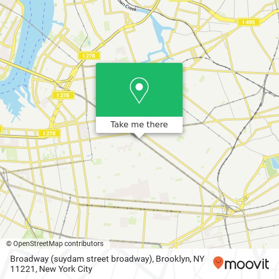 Mapa de Broadway (suydam street broadway), Brooklyn, NY 11221