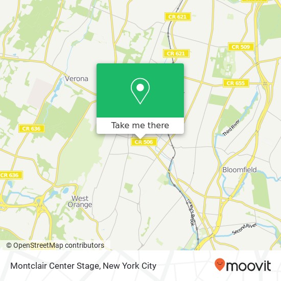 Montclair Center Stage map