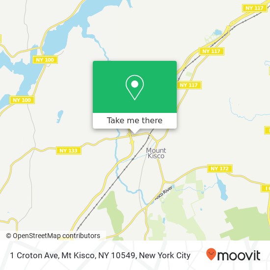 Mapa de 1 Croton Ave, Mt Kisco, NY 10549