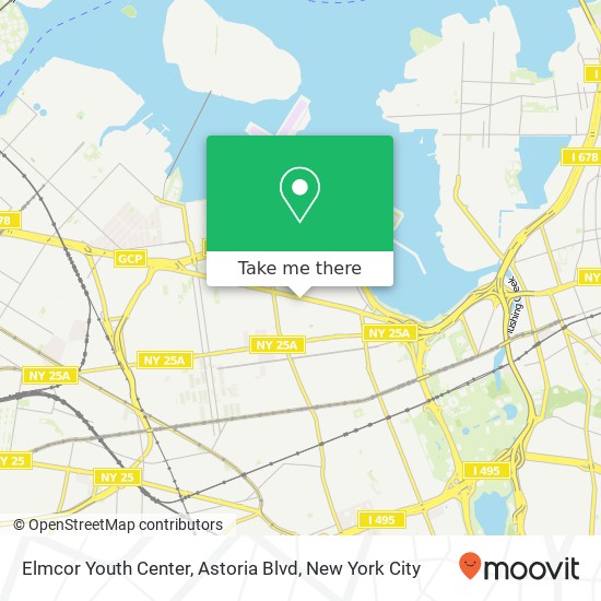 Mapa de Elmcor Youth Center, Astoria Blvd