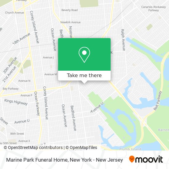 Marine Park Funeral Home map