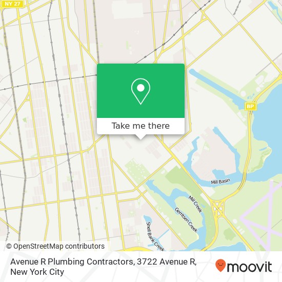 Mapa de Avenue R Plumbing Contractors, 3722 Avenue R