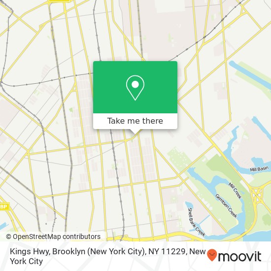 Mapa de Kings Hwy, Brooklyn (New York City), NY 11229