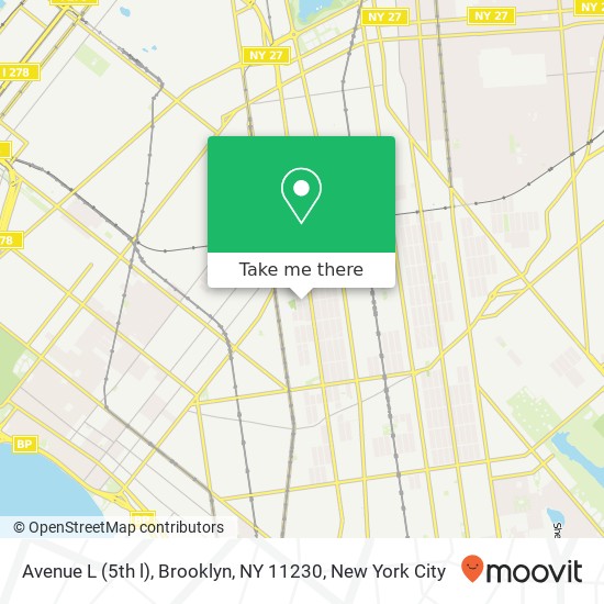 Mapa de Avenue L (5th l), Brooklyn, NY 11230