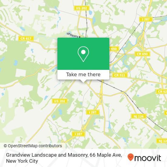Mapa de Grandview Landscape and Masonry, 66 Maple Ave