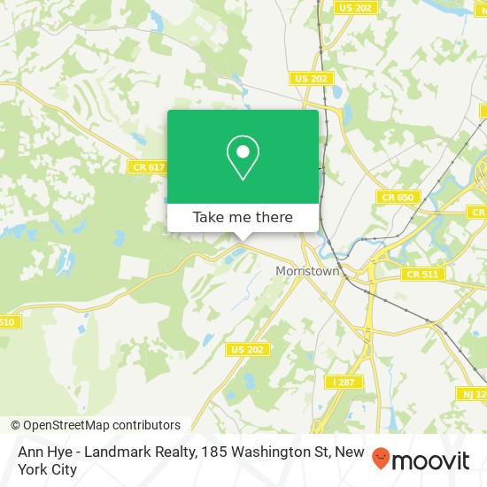 Mapa de Ann Hye - Landmark Realty, 185 Washington St