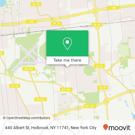 Mapa de 440 Albert St, Holbrook, NY 11741